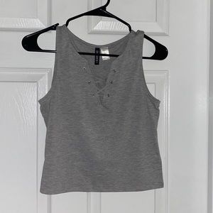 H & M Gray Cropped Top